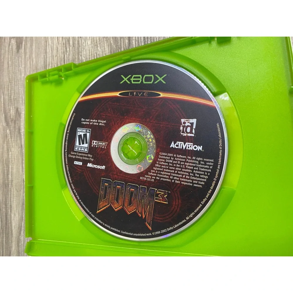 Doom 3 Microsoft Xbox Original 2005 Sci-Fi Horror FPS Game NTSC id‎ Software